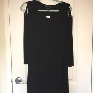 A-line dress with shoulder cutouts
